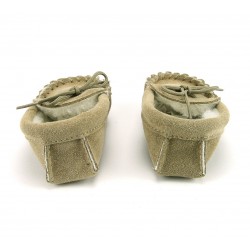 Shoes and Slippers - Moccasins -  Luxury Baby Warm  Moccasins - lamb wool shoes  - Beige - last 2 sizes -  6-12m and  1- 2y