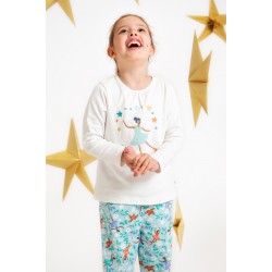 Pyjamas - Christmas - FAIRIES - Frugi - Alana - Fairy Forest - Glacier Enchanted Skater - flash online offer