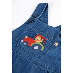 Trousers - Dungarees - Summer - Frugi - CARNKIE - LON on a TRACTOR -  Light denim Chambray