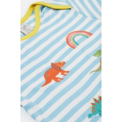 Top - Frugi - BOBSTER - DINOSAURS - Bluebird stripe