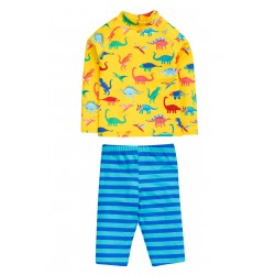 Sun and swim - Swimwear - SET - FRUGI - Dino Roar - Yellow and Tropical Stripe