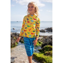 Sun and swim - Swimwear - SET - FRUGI - Dino Roar - Yellow and Tropical Stripe