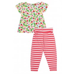 Set - GARDEN - 2pc - Frugi - Wendy - Strawberry Fields - Bee Happy