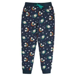 Frugi Bloom Indigo Roll Top Yoga Pants