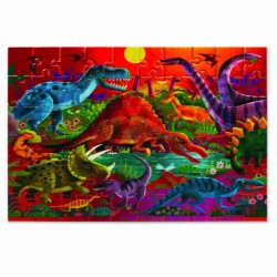 Toys - Jigsaw and Puzzles - Dinosaurs - Dazzling - 60 Piece Holographic Foil Puzzles