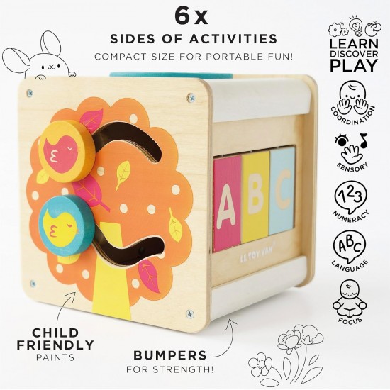Toys - Wooden - Learning - ACTIVTY CUBE for toddlers  1 y plus