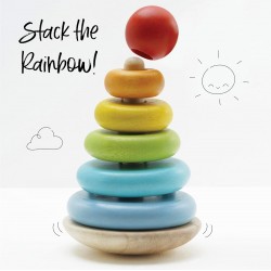 Toys - Wooden - Stack the Rainbow -  Rainbow Stacker - from 18m 