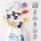 Toys - Wooden - OCEAN - Stacking Animals in a bag - a whale, dolphin, starfish, penguin, sea turtle, jelly fish..... 18m plus