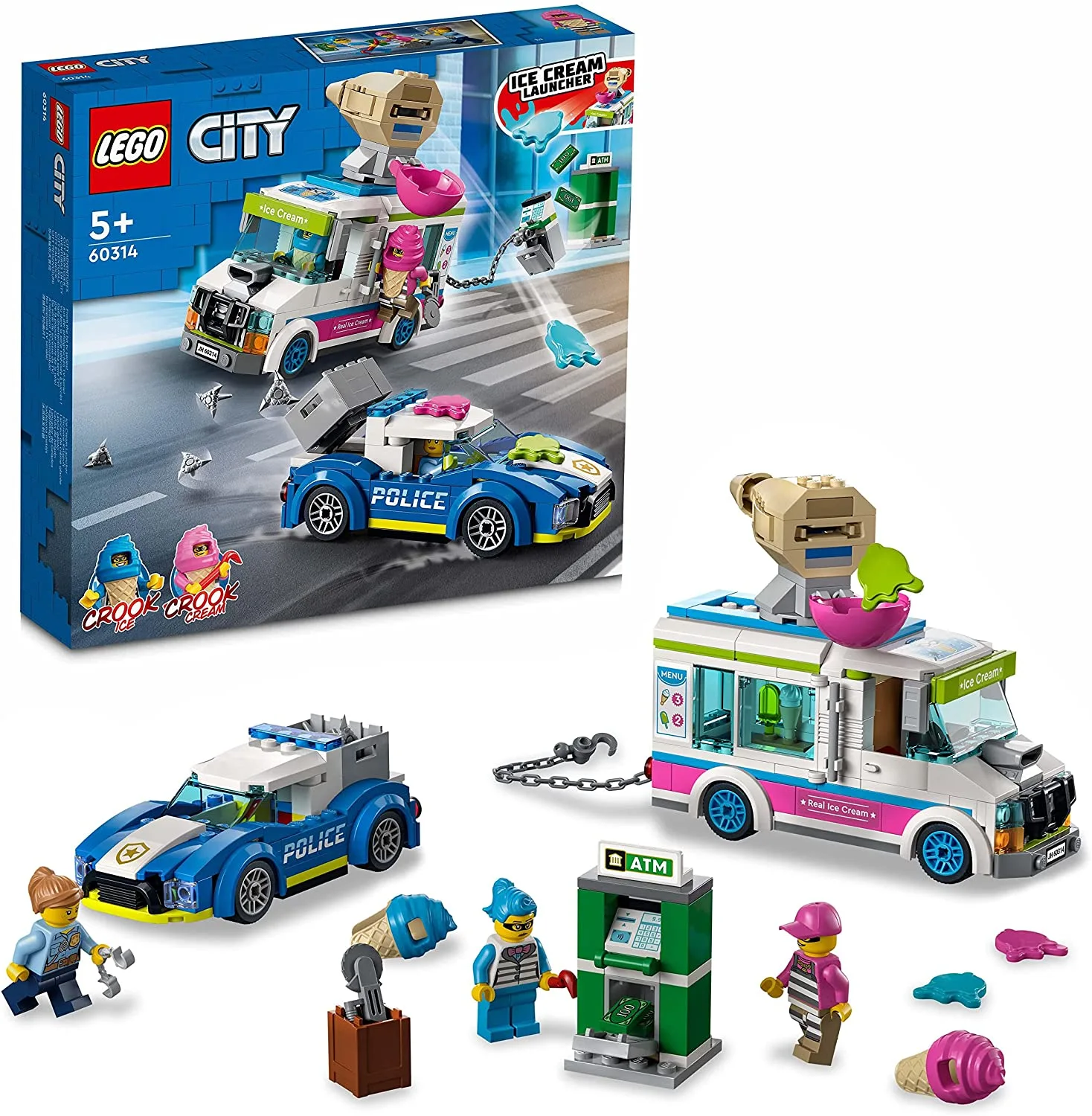 LEGO - CITY - 60314 - Ice Cream Truck Police Chase Van Car - sale