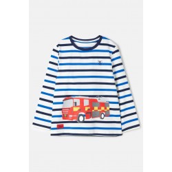 Top - Transport - Oliver - FIRE ENGINE - stripes  - last size