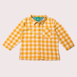 Top - SHIRT - LGR - CHECK - Golden Yellow  -  OUT and ABOUT