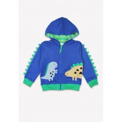 Hoody - Toby Tiger - Dinosaurs - 2 dinosaurs with green trim and spikey arms feature