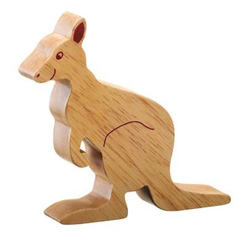 Toy - Natural wood kangaroo